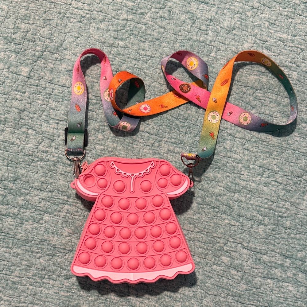Pink Dress Pop It Crossbody Bag